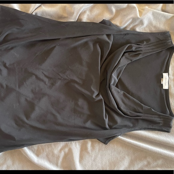 Calvin Klein super slinky black drape Knaack sleeveless top - Picture 1 of 5